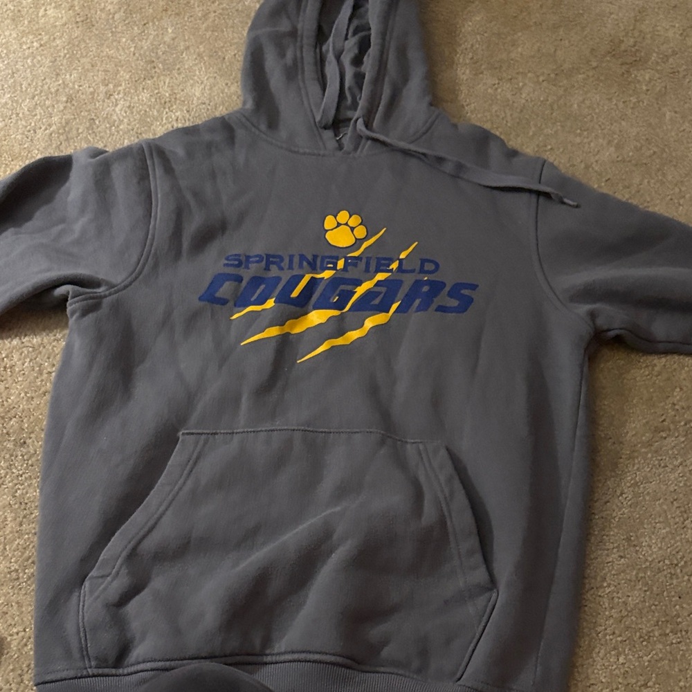 Gray Springfield Cougars Hoodie
